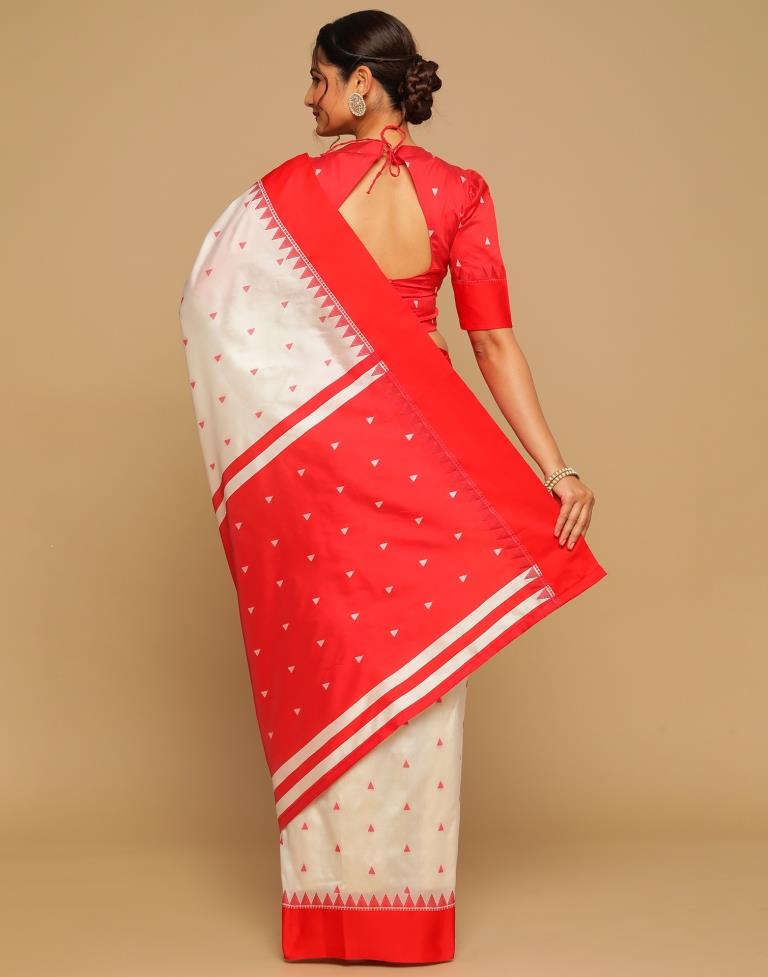 Off White Banarasi Silk Saree | Leemboodi
