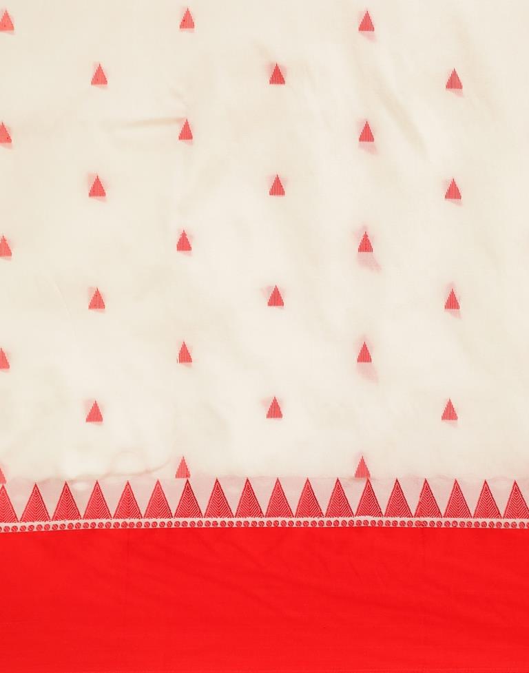 Off White Banarasi Silk Saree | Leemboodi