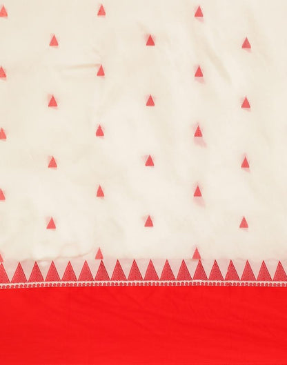 Off White Banarasi Silk Saree | Leemboodi