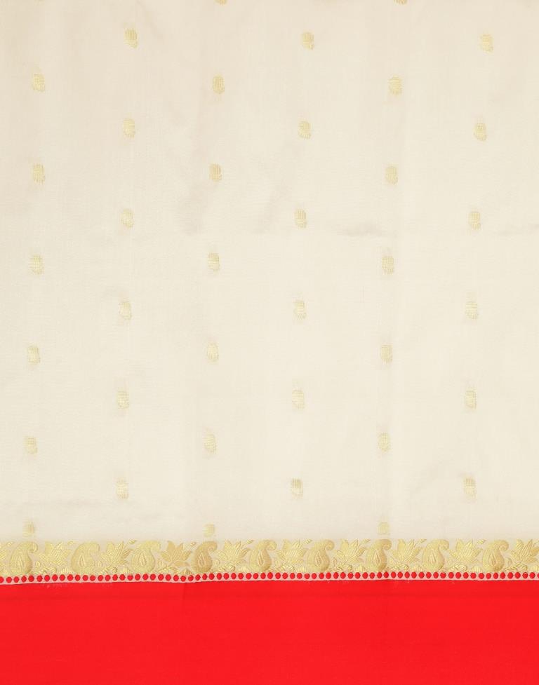 Cream Banarasi Silk Saree | Leemboodi