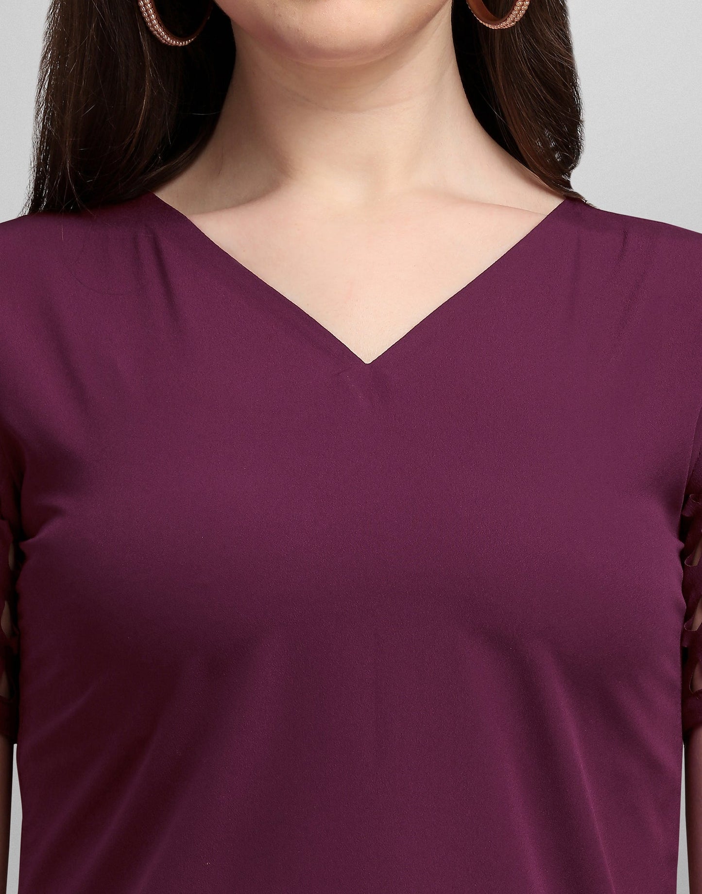 Wine Lacer Cut Top | Sudathi