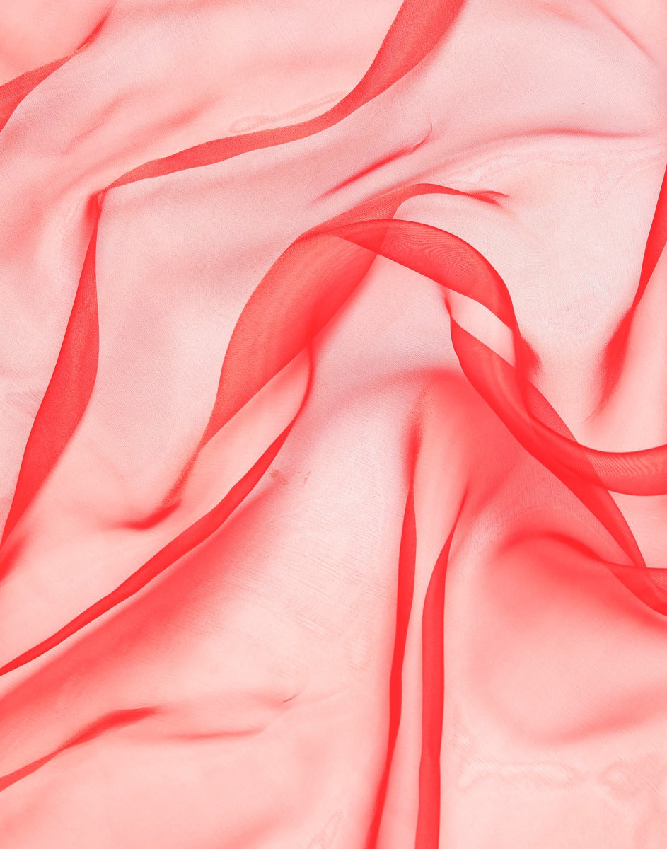 Red Organza Embroidered Saree | Leemboodi