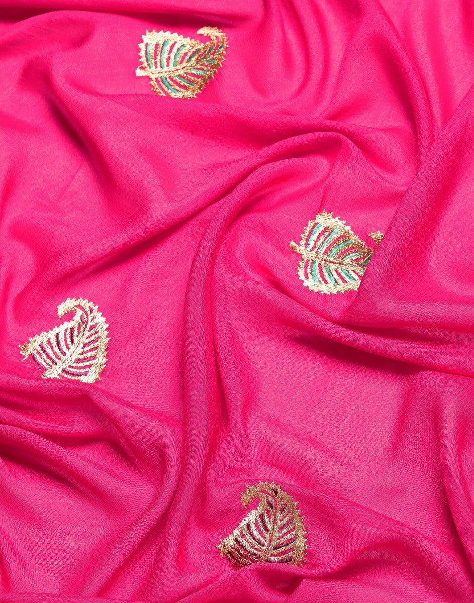 Pink Embroidered Saree | Leemboodi