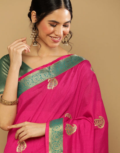 Pink Embroidered Saree | Leemboodi