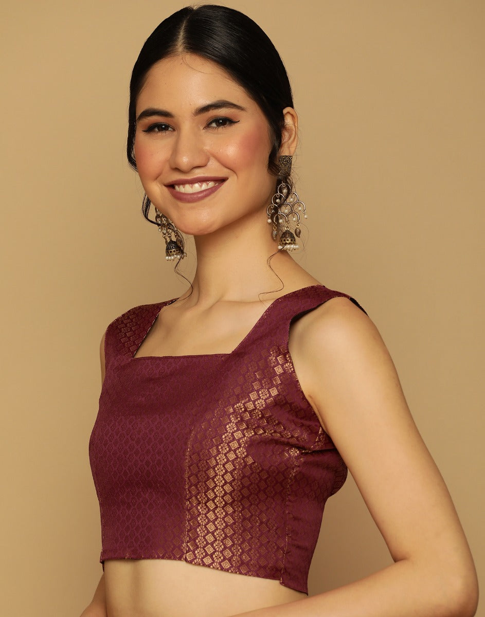 Dusty Pink Embroidered Saree | Leemboodi