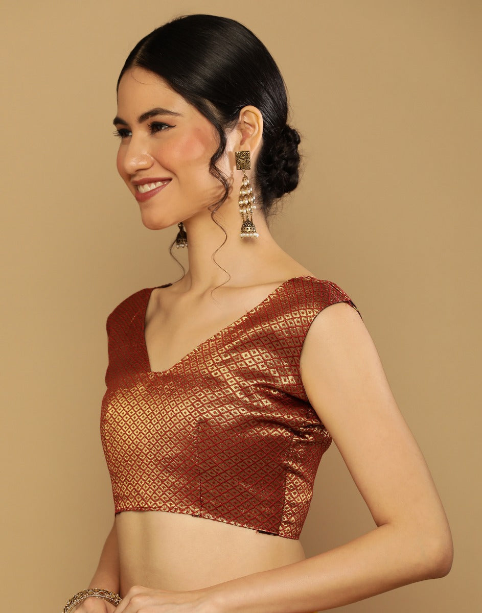 Mustard Yellow Embroidered Saree | Leemboodi