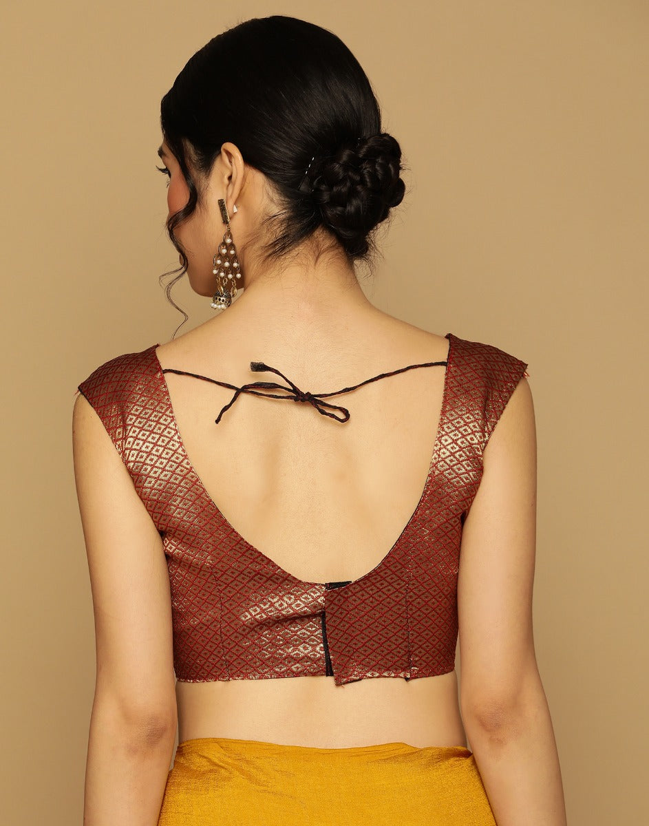 Mustard Yellow Embroidered Saree | Leemboodi