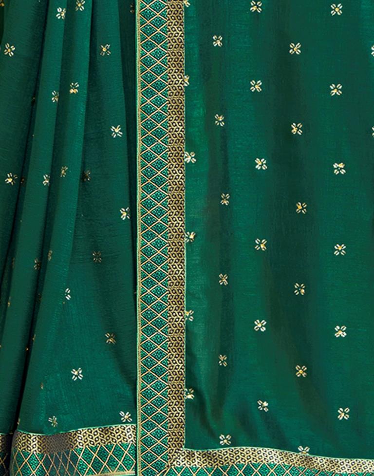 Dark Green Printed Saree | Leemboodi