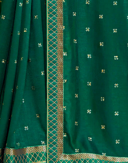 Dark Green Printed Saree | Leemboodi