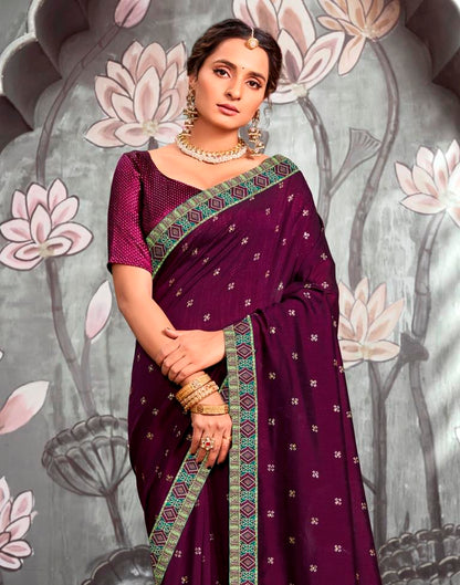 Wine Printed Saree | Leemboodi