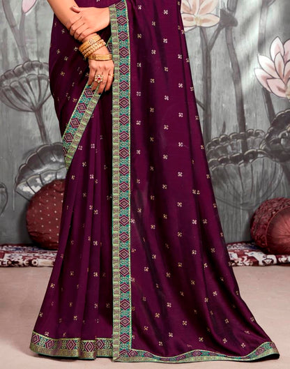 Wine Printed Saree | Leemboodi