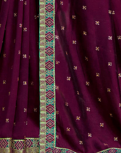 Wine Printed Saree | Leemboodi