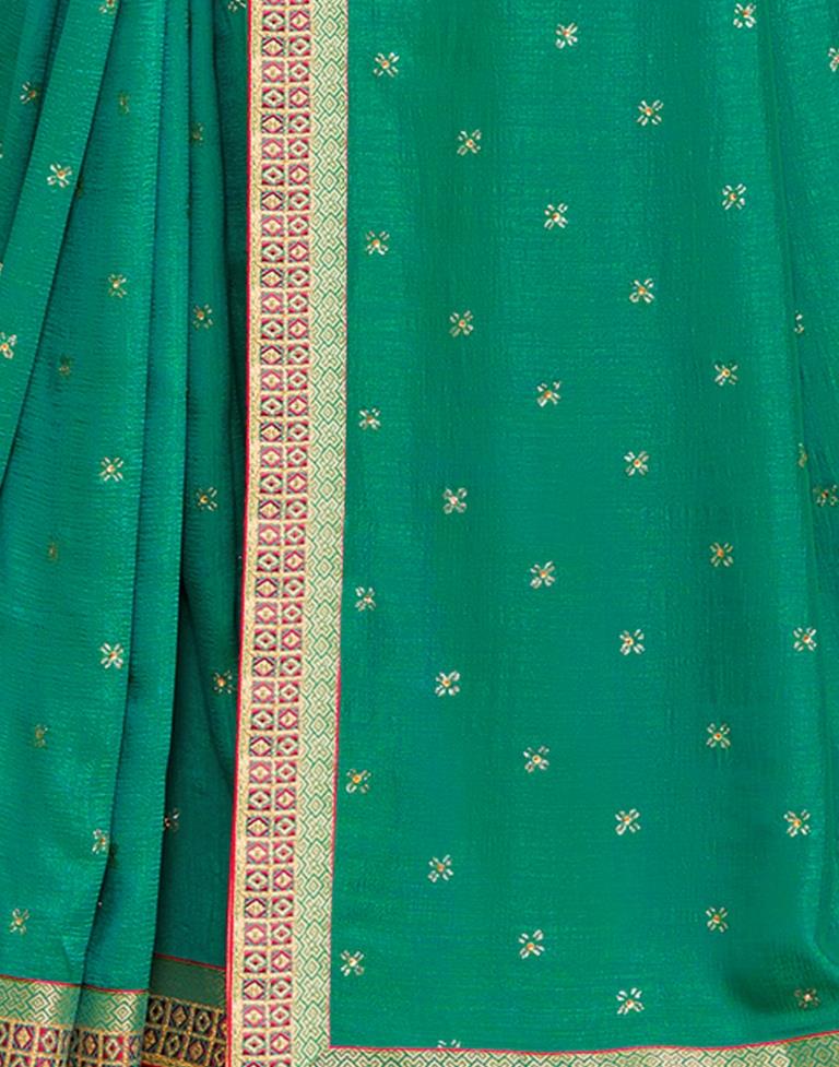 Green Printed Saree | Leemboodi
