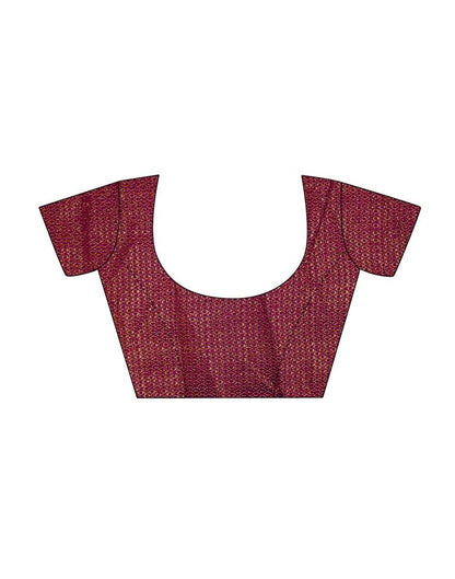 Maroon Vichitra Printed Saree | Sudathi