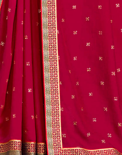 Dark Pink Printed Saree | Leemboodi