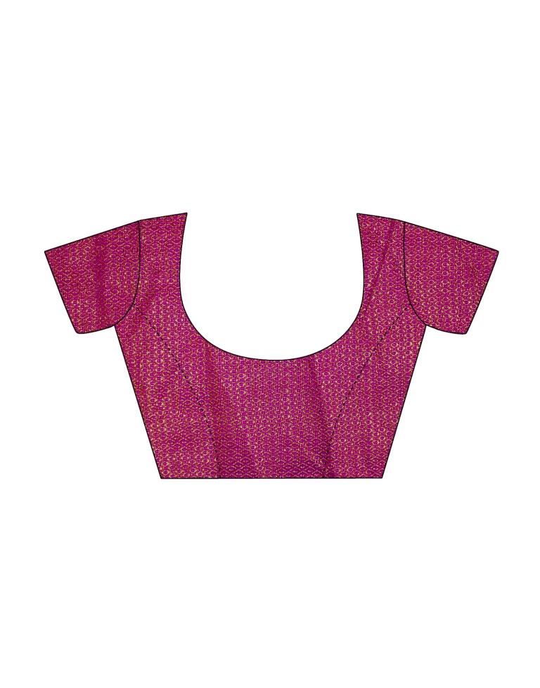 Dark Pink Printed Saree | Leemboodi