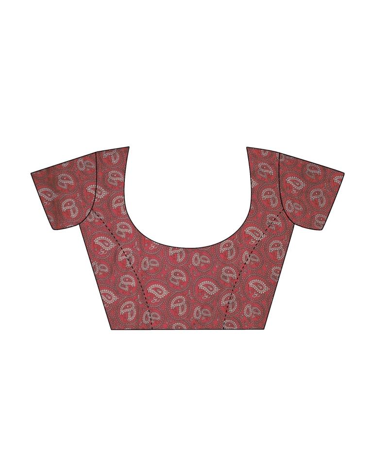 Dark Grey Printed Saree | Leemboodi