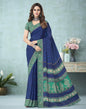 Navy Blue Printed Saree | Leemboodi