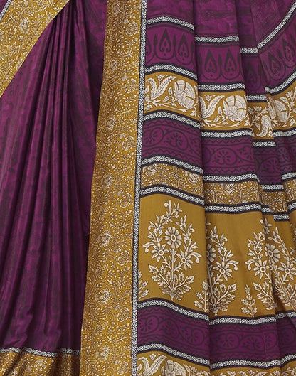 Purple Printed Saree | Leemboodi