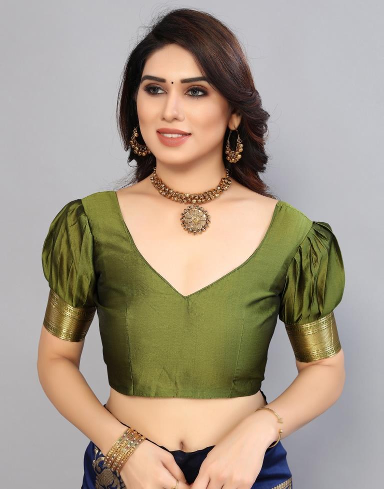 Navy Blue Weaving Silk Saree