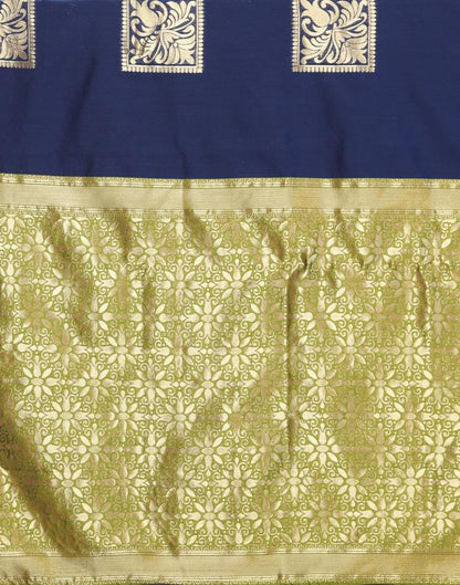 Navy Blue Weaving Silk Saree