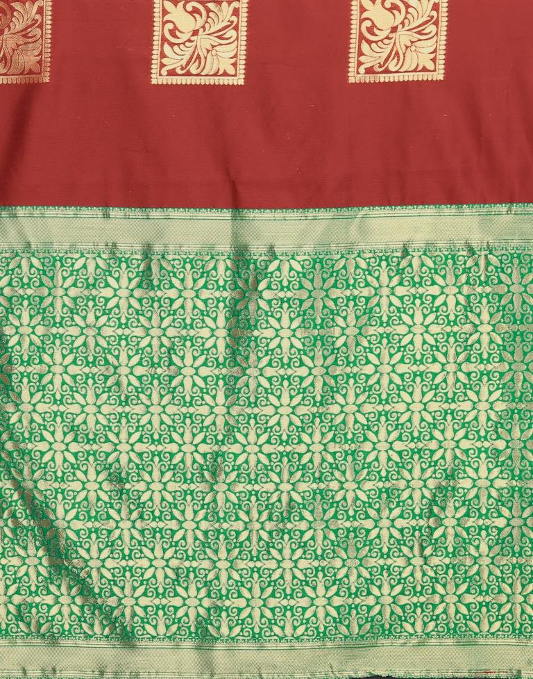 Red Weaving Silk Saree