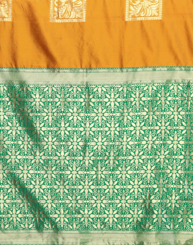 Yellow Weaving Silk Saree