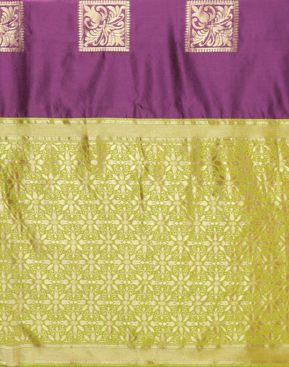 Wine Weaving Silk Saree