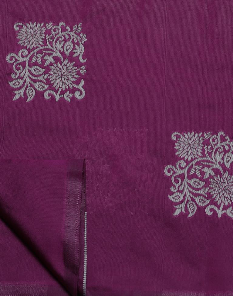 Wine Weaving Silk Saree