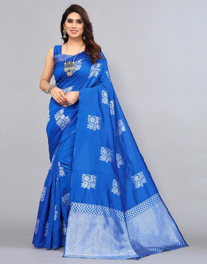 Blue Weaving Silk Saree
