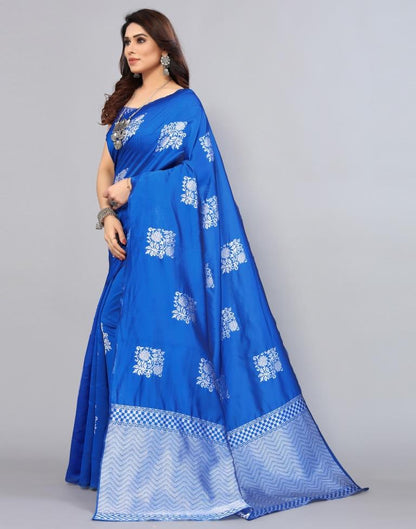 Blue Weaving Silk Saree