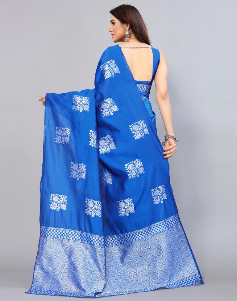 Blue Weaving Silk Saree