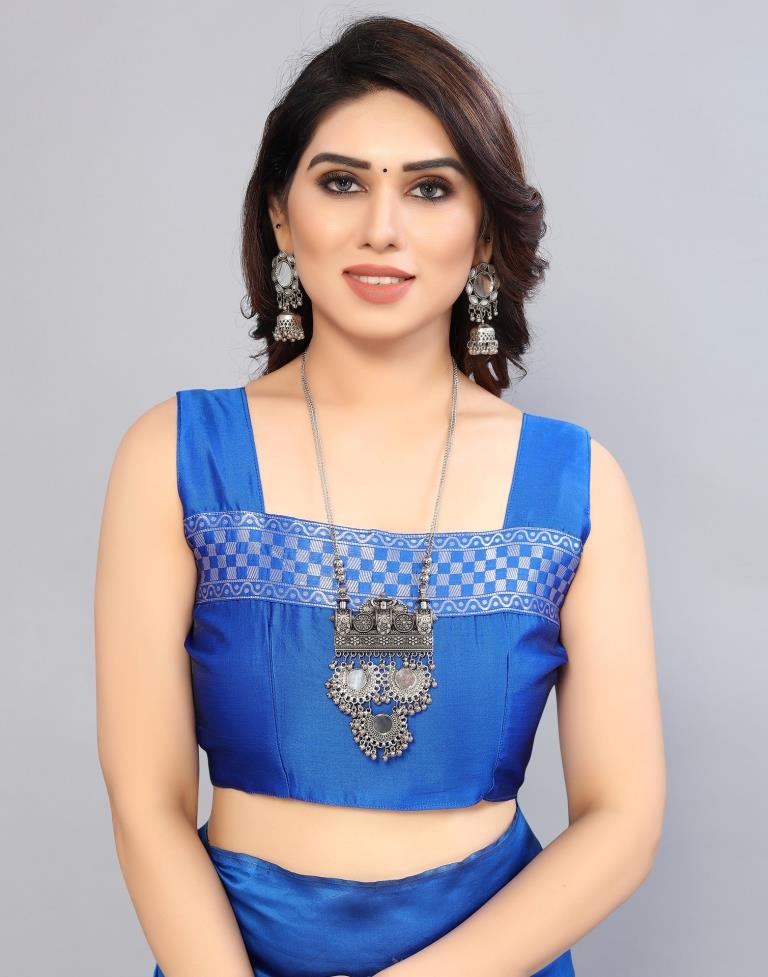 Blue Weaving Silk Saree