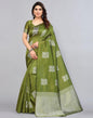 Olive Green Weaving Silk Saree