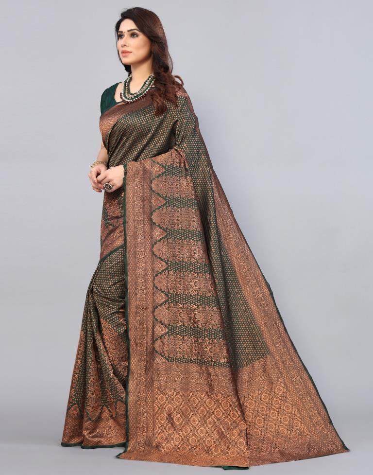 Green Weaving Silk Saree