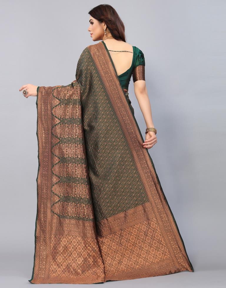 Green Weaving Silk Saree