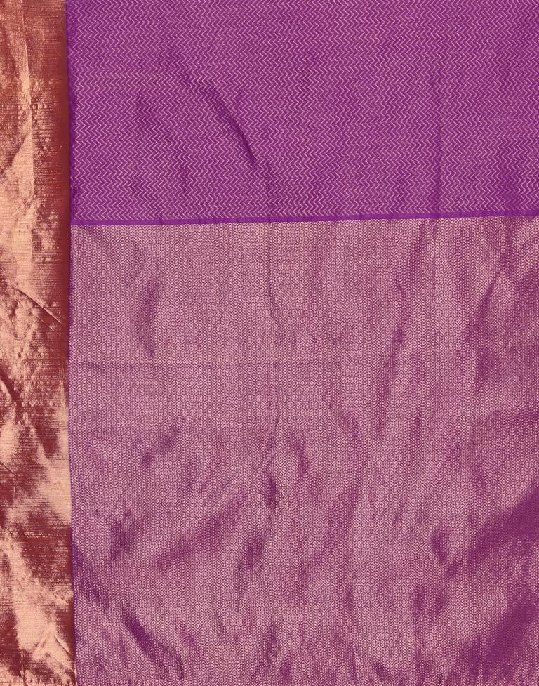 Purple Weaving Silk Saree