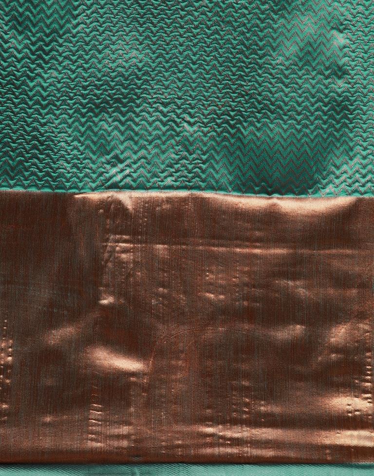 Rama Green Weaving Silk Saree