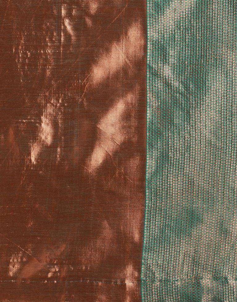 Rama Green Weaving Silk Saree