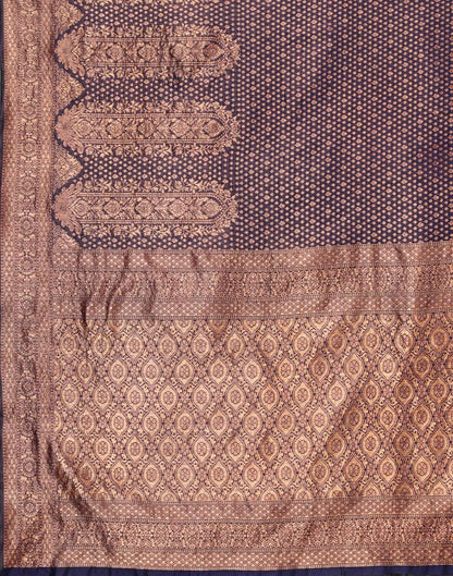 Navy Blue Weaving Silk Saree