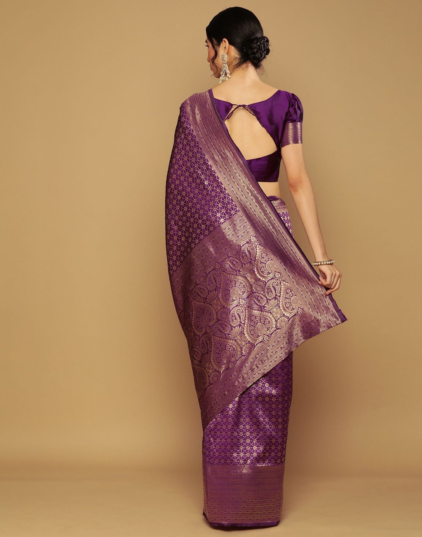 Wine Kanjivaram Saree | Sudathi