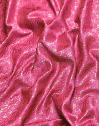 Hot Pink Banarasi Silk Saree