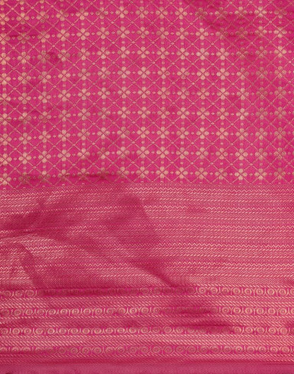 Hot Pink Banarasi Silk Saree