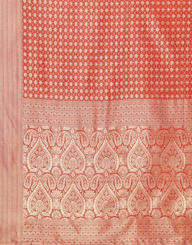 Maroon Banarasi Silk Saree