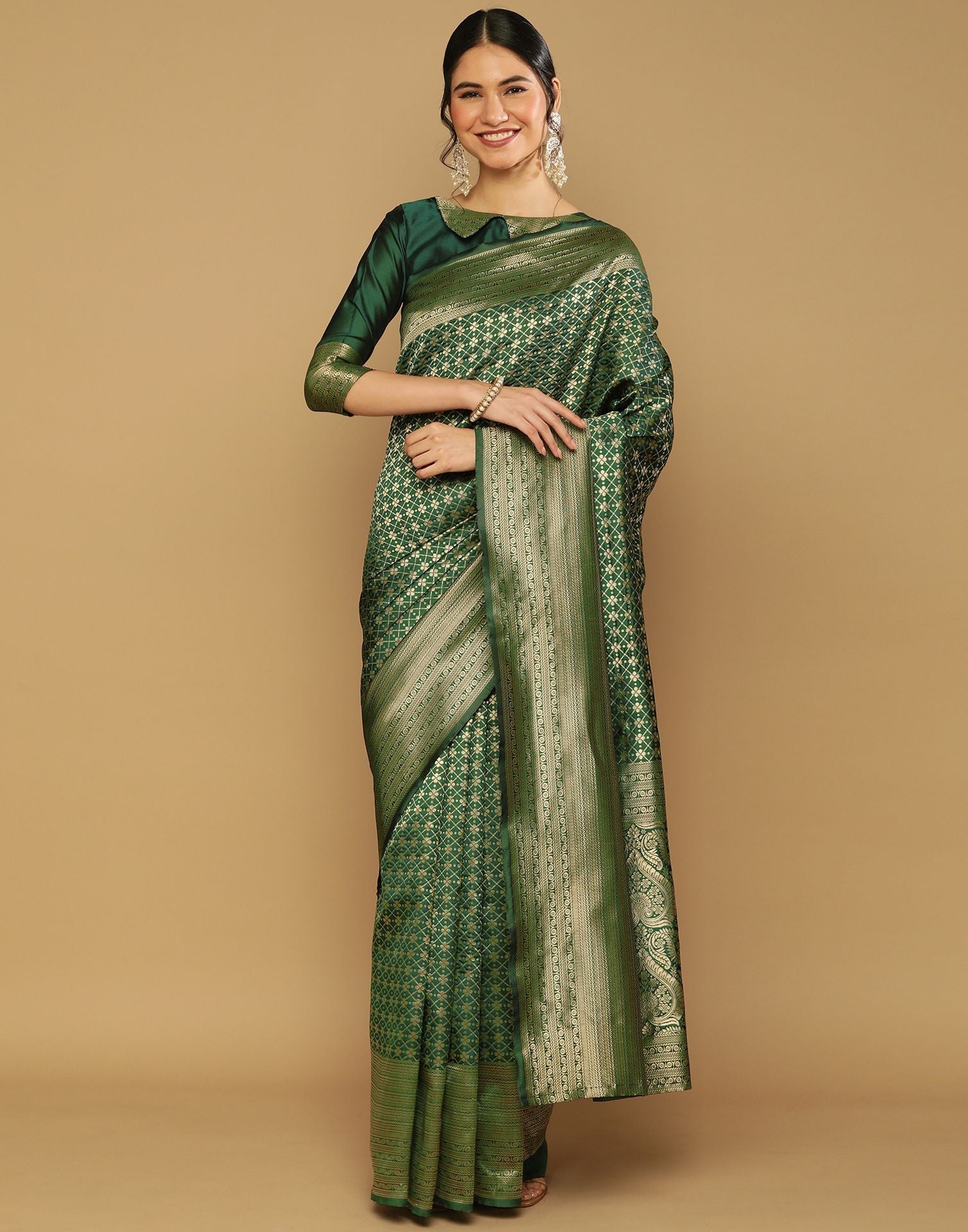 Green Banarasi Saree | Sudathi