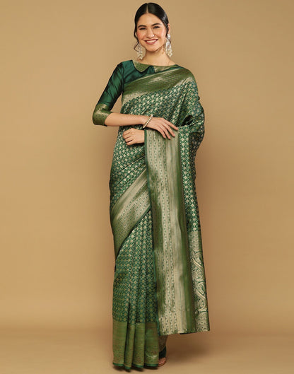 Green Banarasi Saree | Sudathi