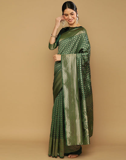 Green Banarasi Saree | Sudathi