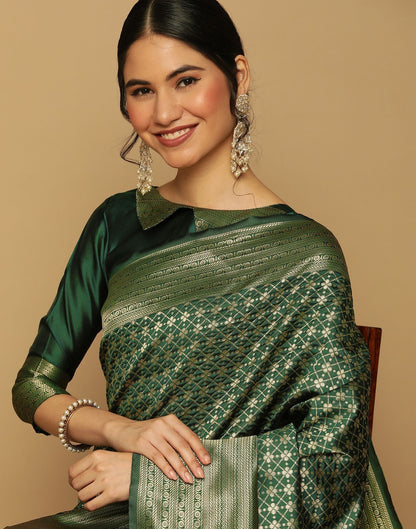 Green Banarasi Saree | Sudathi