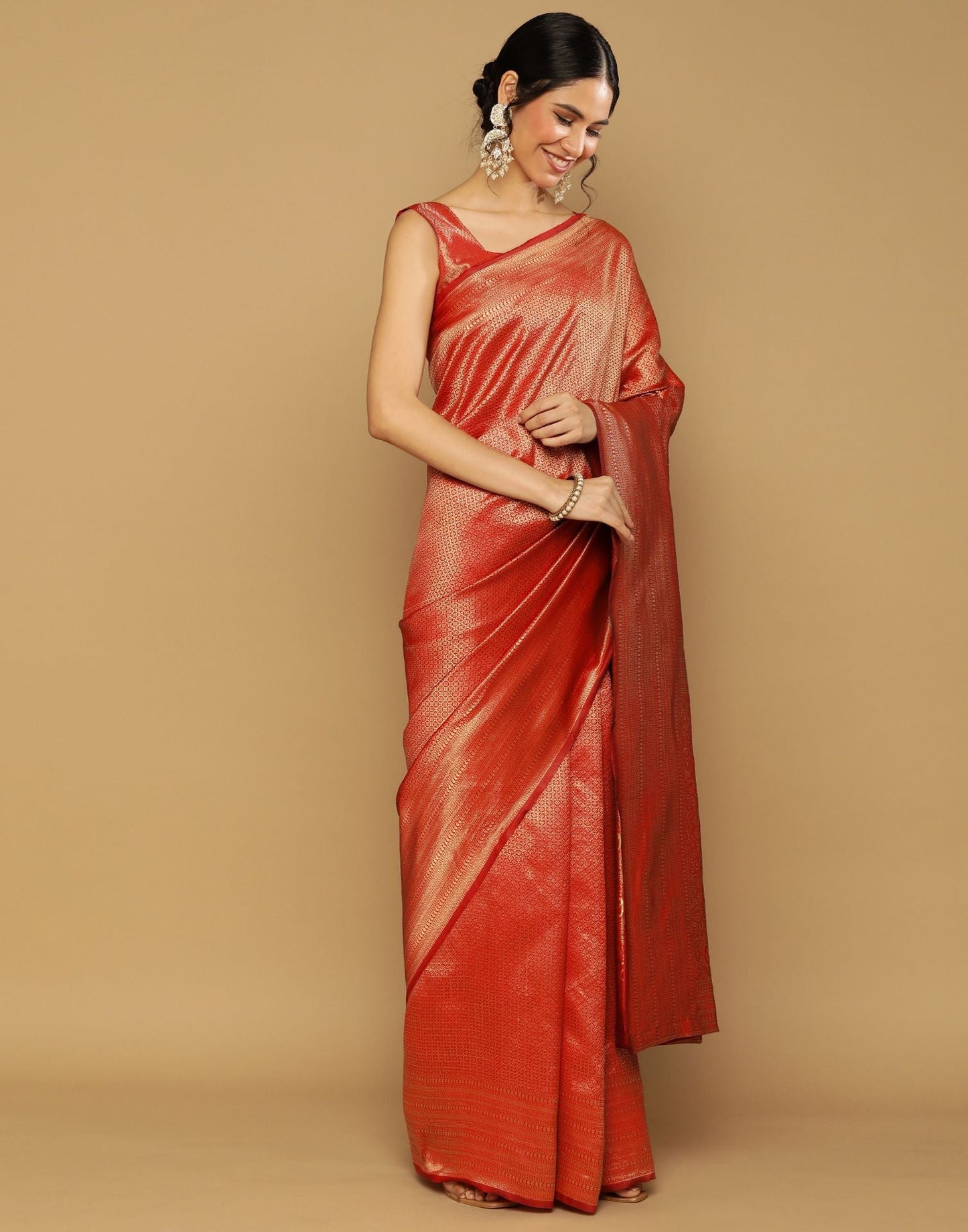 Red Kanjivaram Saree | Sudathi