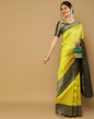 Lime Green Kanjivaram Jacquard Saree | Sudathi